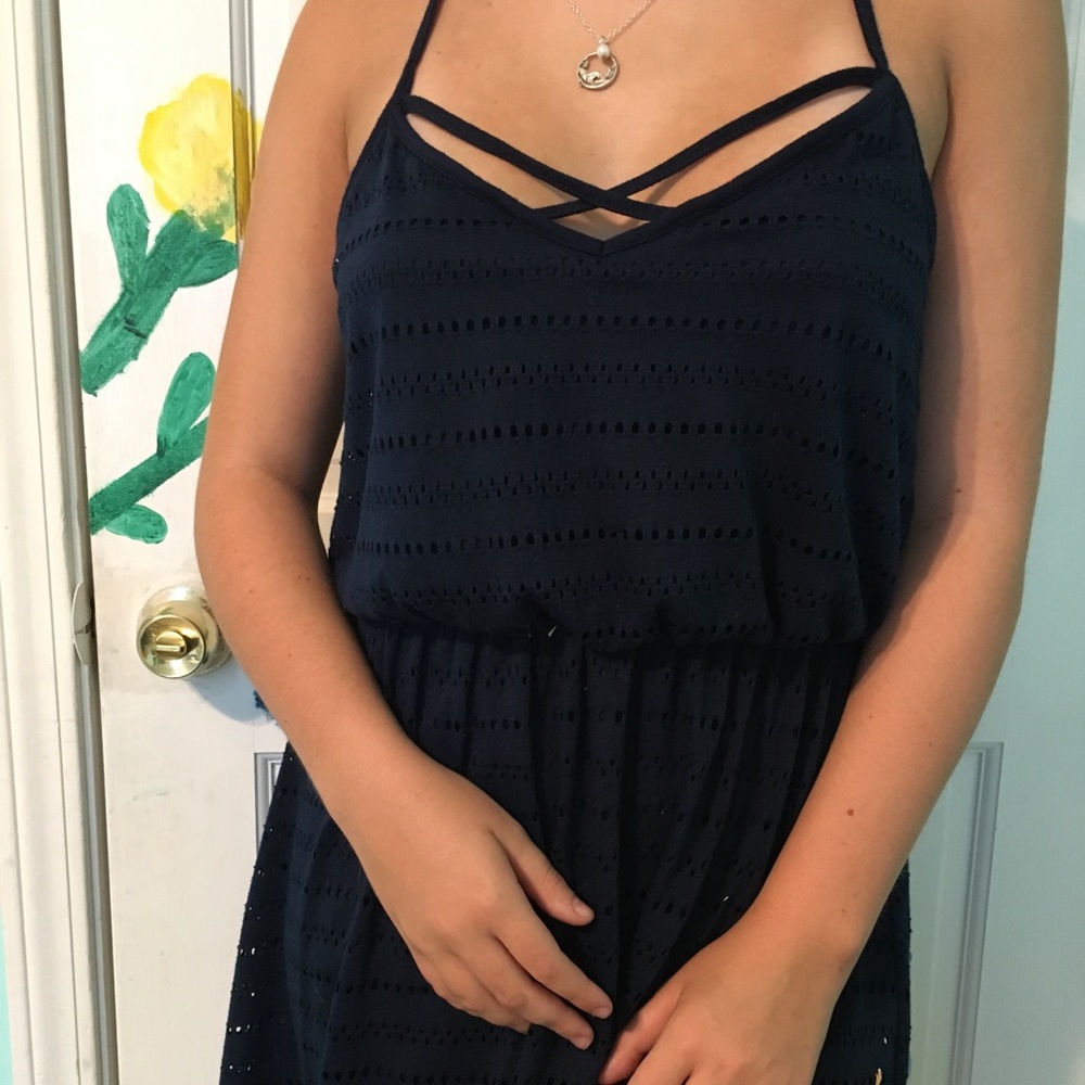Blue mini dress